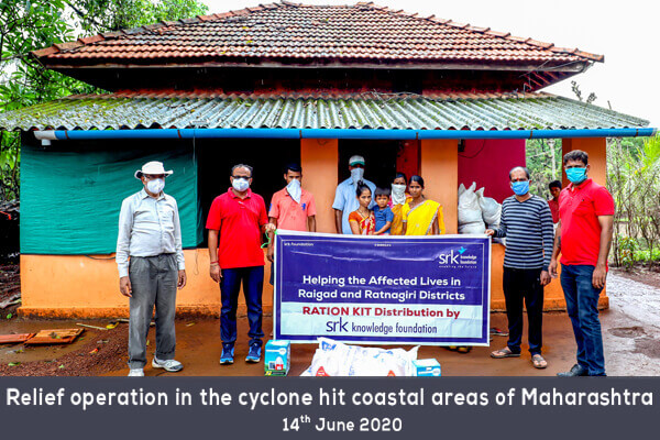 Relief operation in the cyclone hit coastal areas of Maharashtra